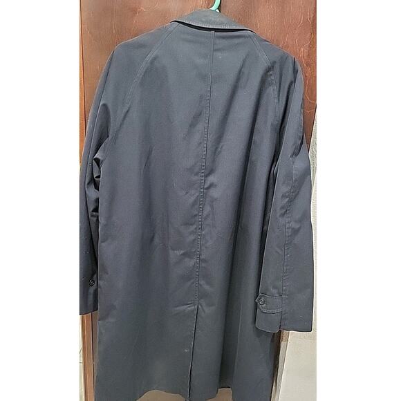 Vintage London Fog Trench Coat with Winter Lining Men's 40 Long Dark Blue - Picture 8 of 9